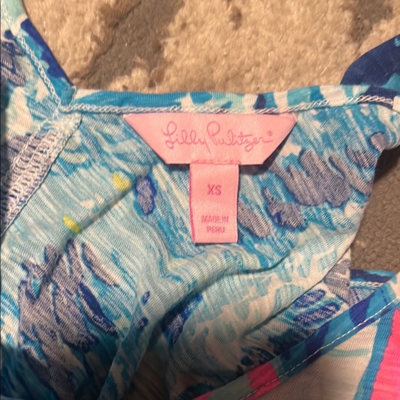 Lilly Pulitzer Blue and Pink Tank Top excellent condition - Picture 3 of 4